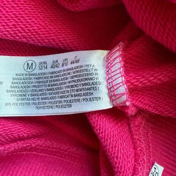 Barbie Hot Pink Crop Sweatshirt Size M Crewneck Long Sleeve Girlcore Bubblegum - Picture 6 of 7